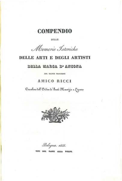 Compendio delle memorie istoriche delle arti e degli artisti della …