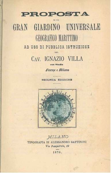 Proposta di un gran giardino universale geografico marittimo ad uso …