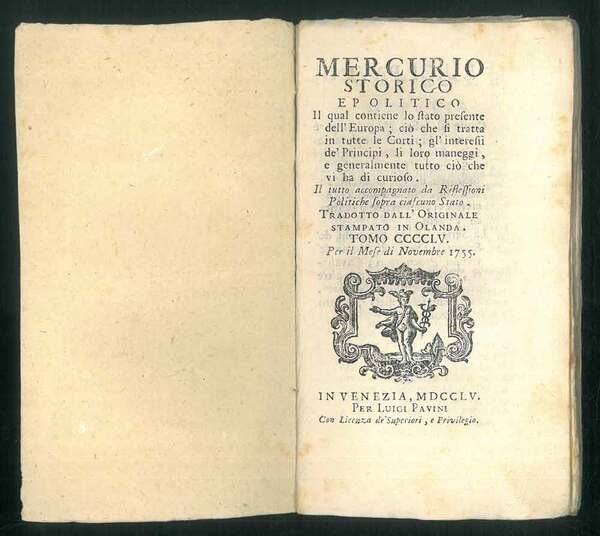 Mercurio storico e politico il quale contiene lo stato presente …