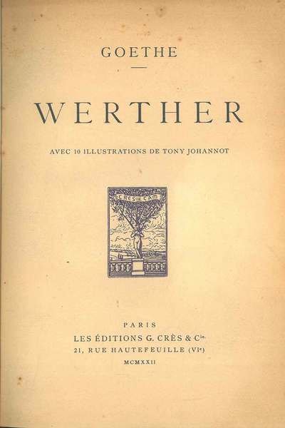 Les souffrances du jeune Werther