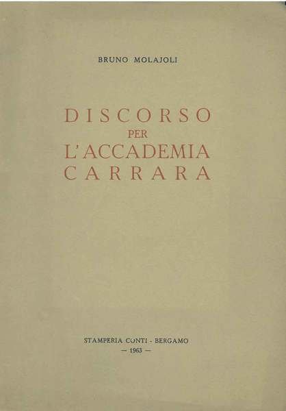 Discorso per l'Accademia Carrara