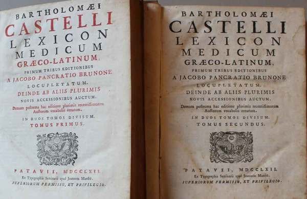Lexicon medicum Graeco-Latinum primum tribus editionibus a Jacobo Pancratio Brunone …