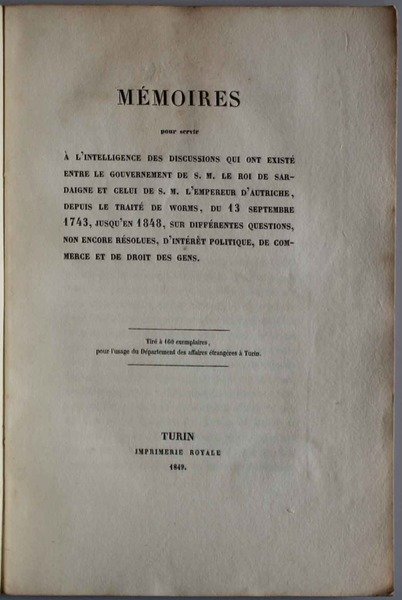 Memoires pour servir A l'intelligence des discussions qui ont existé …