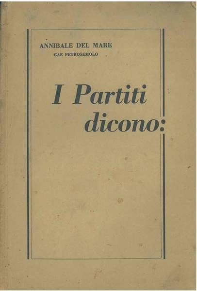 I partiti dicono