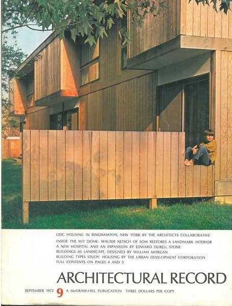 Architectural Record, n. 9, september 1972. Building Types study: Housing …