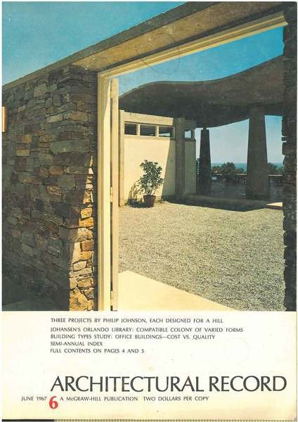 Architectural Record, n.6, June 1967. Building types study: Office buildings …