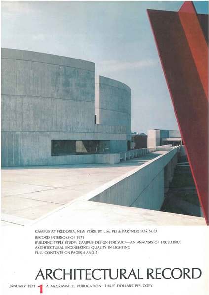 Architectural Record N. 1, January 1971. Building types study: Campus …