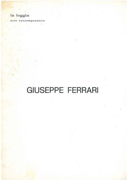Giuseppe Ferrari. (Marzo-aprile 1975)