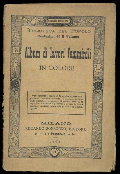 Album di lavori femminili in colore.