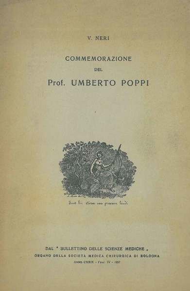 Commemorazione del Prof. Umberto Poppi
