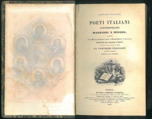 Parnaso Italiano - Poeti italiani contemporanei maggiori e minori. Preceduti …
