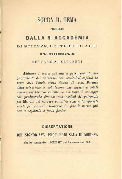 Sopra il tema proposto dalla R. Accademia di scienze lettere …