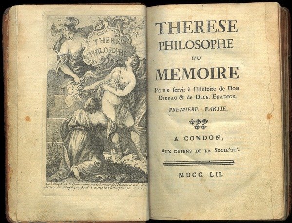 Therese philosophe ou Memoire pour servir à l'Histoire de Dom …
