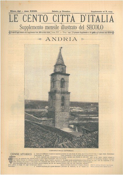 Andria. Le cento città d'Italia: supplemento mensile illustrato del secolo