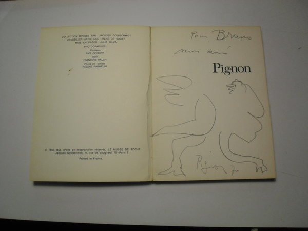 Pignon. Disegno originale, all'occhietto a piena pagina in matita nera, …