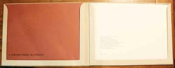 Il costume presso gli etruschi.