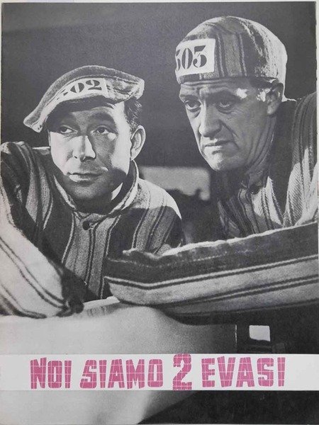 Noi siamo 2 evasi. (Tognazzi, Vianello, Mondaini, Buscaglione, Arena)