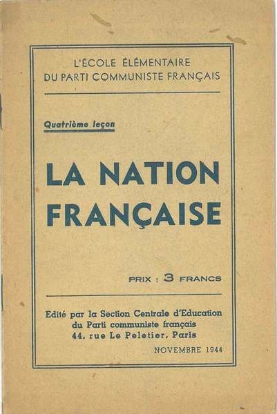 Quatrième Leçon. La nation française