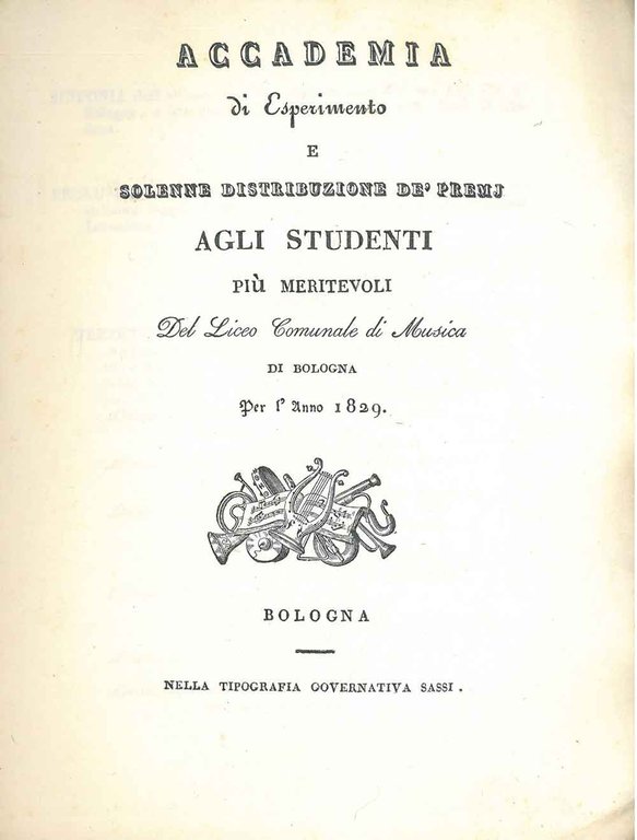 Accademia di esperimento e solenne distribuzione dei premi agli studenti …
