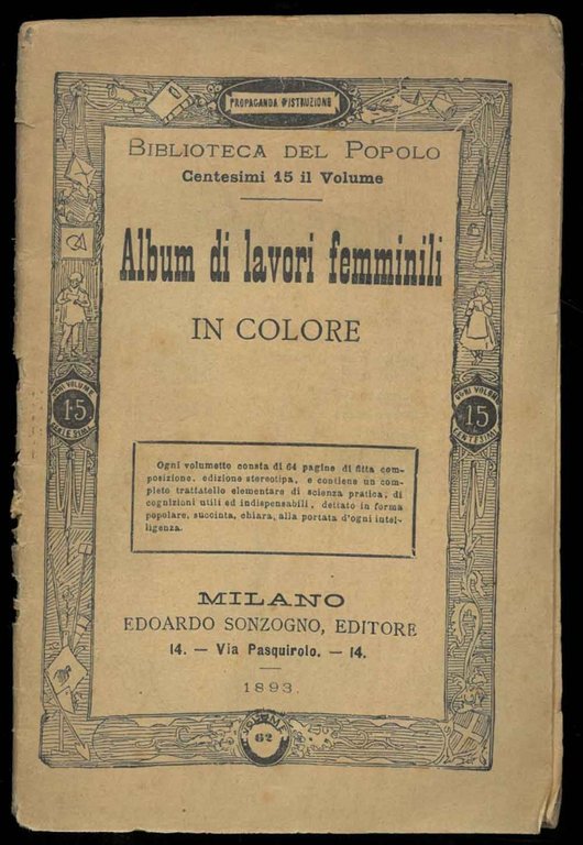 Album di lavori femminili in colore.