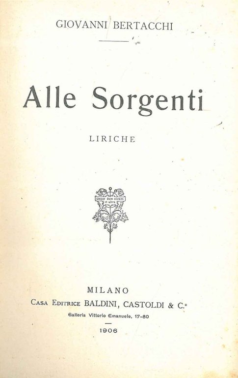 Alle sorgenti