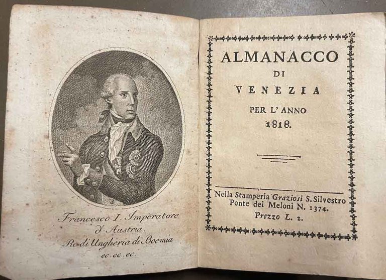 Almanacco di Venezia per l'anno 1818.