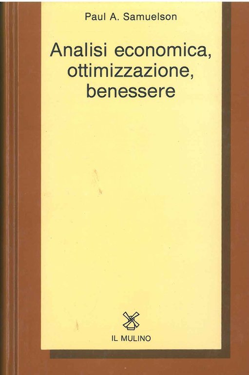 Analisi economica, ottimizzazione, benessere