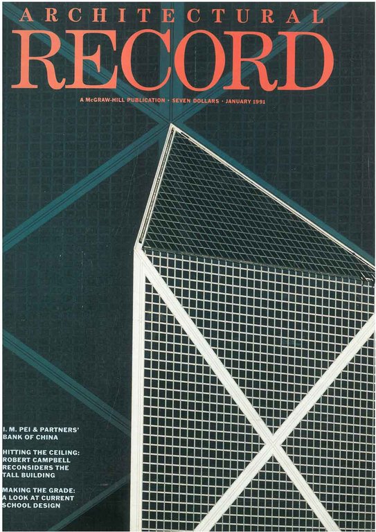 Architectural Record N. 1, January 1991. Building types study: Schools