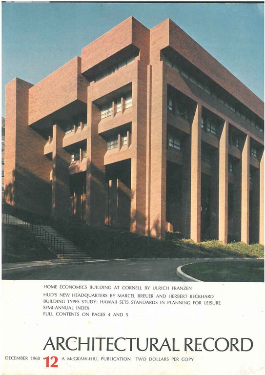 Architectural Record, n.12, December 1968. Building types study: Hawaii sets …