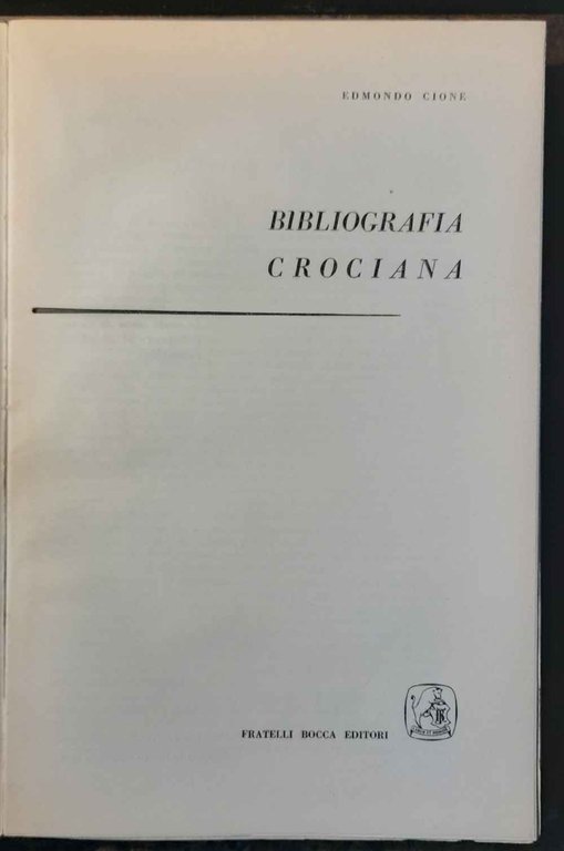 Bibliografia crociana