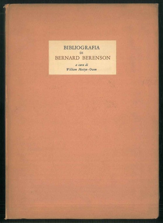 Bibliografia di Bernard Berenson.