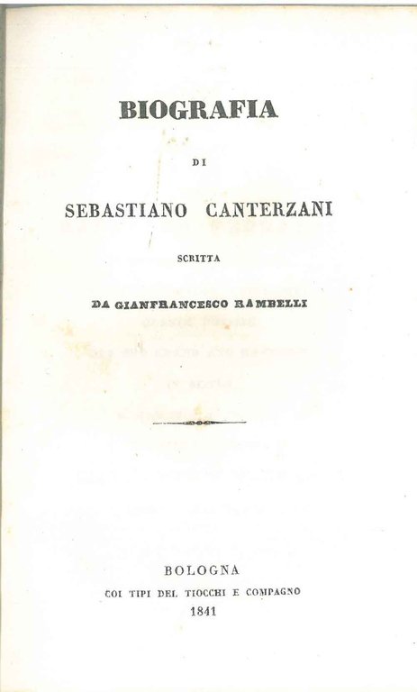 Biografia di Sebastiano Canterzani
