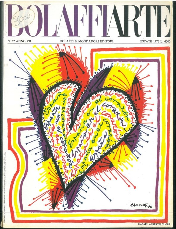 Bolaffi Arte, n. 62, anno VII, estate 1976