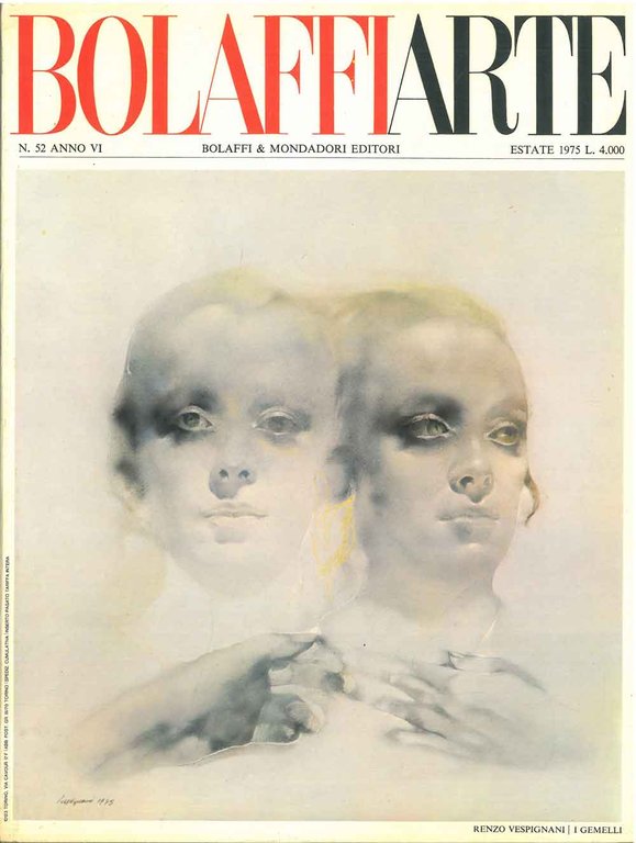 Bolaffiarte n. 52. Renzo Vespignani: "I gemelli". Riproduzione fotolitografica (in …