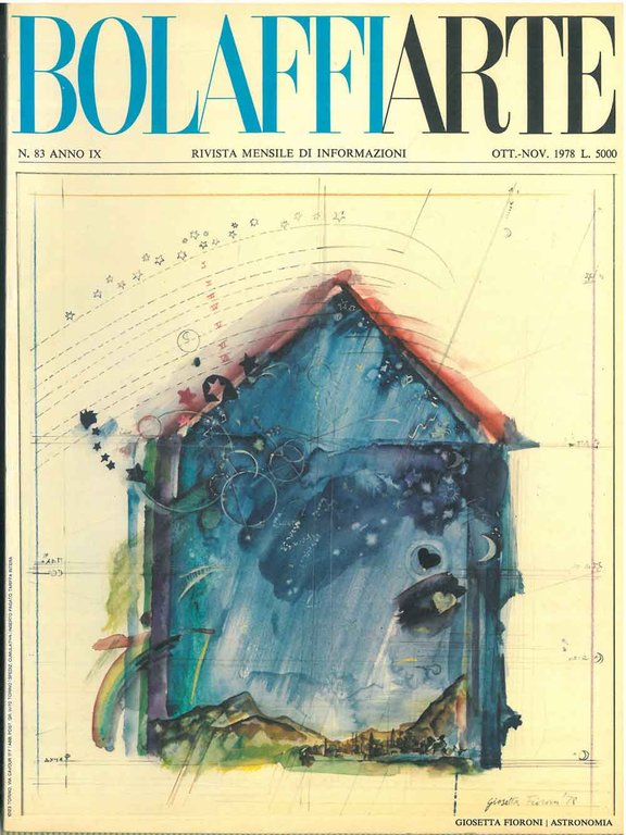 Bolaffiarte n. 83. Giosetta Fioroni: "Astronomia". Riproduzione fotolitografica (a 4 …