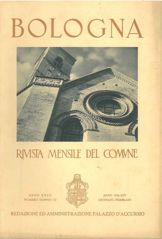 Bologna. Rivista mensile del comune. Anno XXIII N. 1 - …