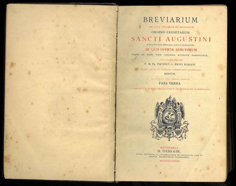 Breviarium ad usum fratrum et monialum ordinis eremitarum Sancti Augustini …