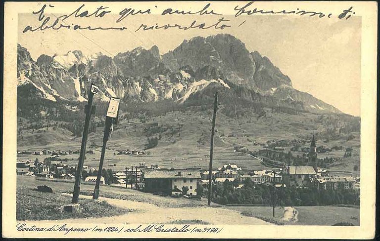 Cartolina viaggiata veduta di Cortina con francobollo annullato del 6 …