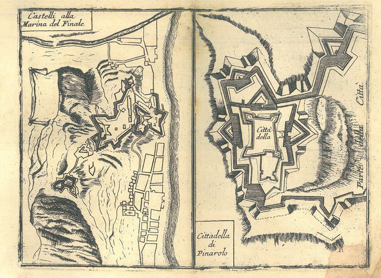 Castelli alla Marina del Finale. Cittadella di Pinarolo. (Pinerolo)