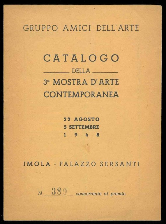 Catalogo della 3° mostra d'arte contemporanea. 22 agosto-5 settembre.