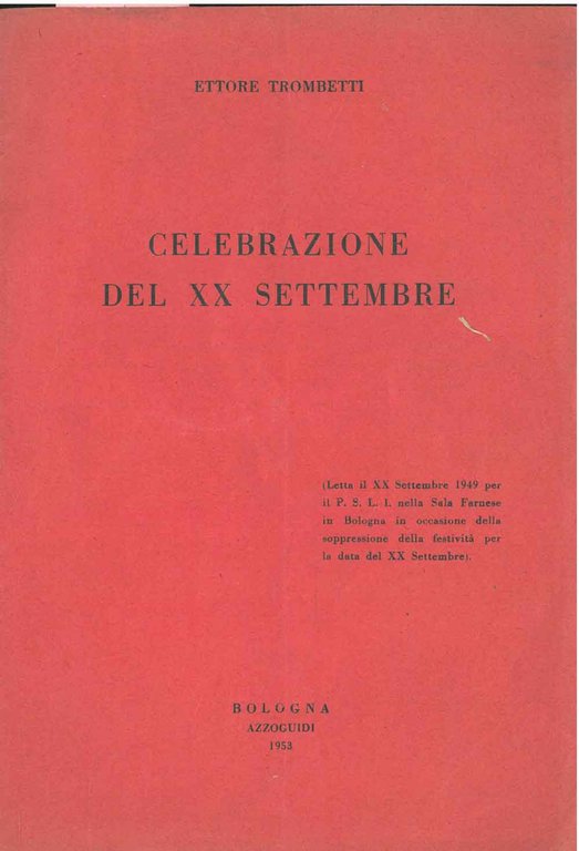 Celebrazione del XX settembre