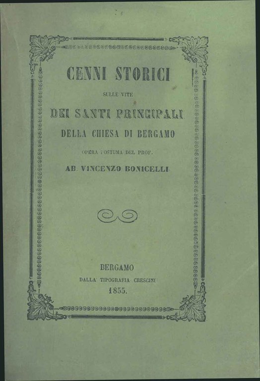 Cenni storici sulle vite dei santi principali della chiesa di …