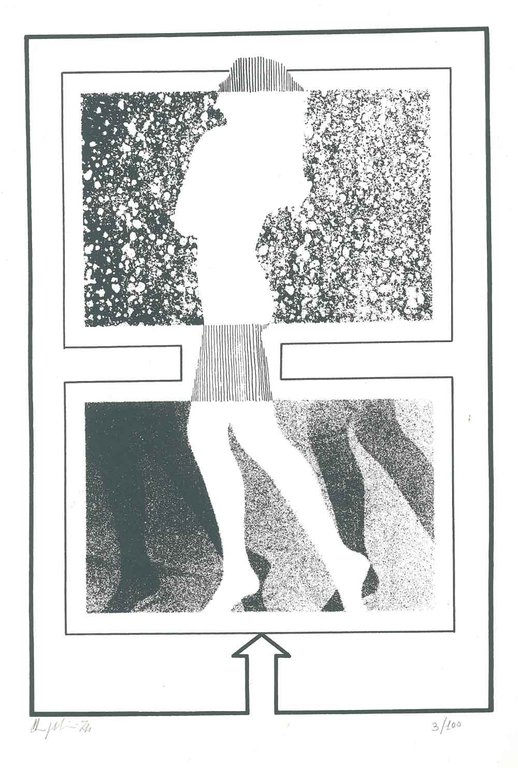 Cinque serigrafie di Vitaliano Angelini