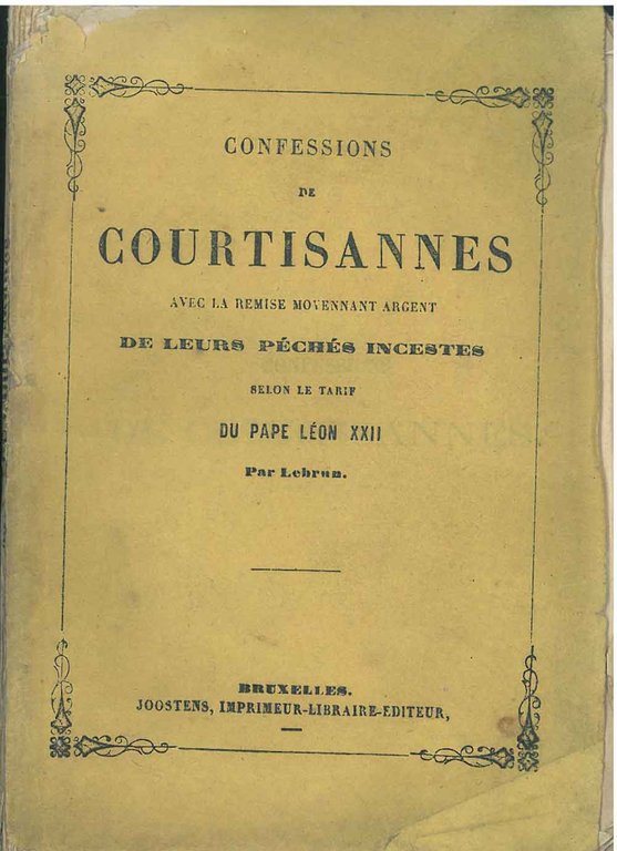 Confessions de courtisannes avec la remise moyennant argent de leurs …