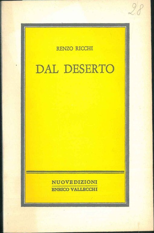 Dal deserto Prefazione di M. L. Spaziani