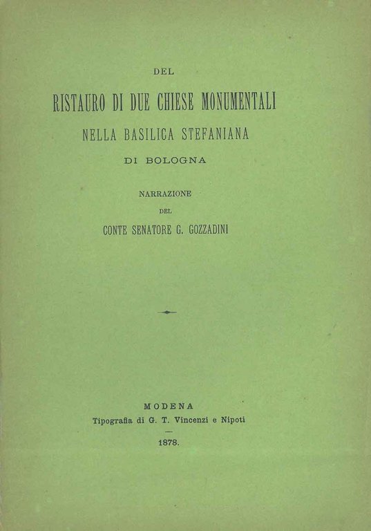 Del restauro di due chiese monumentali nella basilica Stefaniana di …