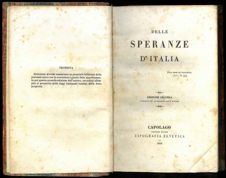 Delle speranze d'Italia.