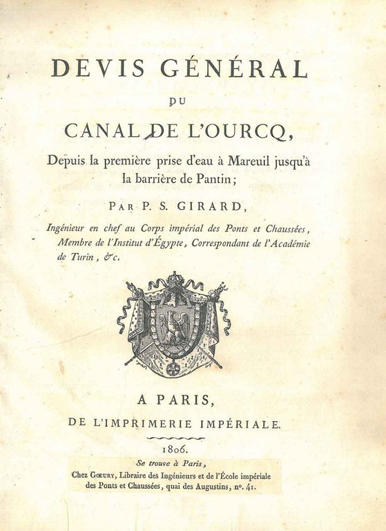 Devis général du canal de l'Ourcq, depuis la première prise …