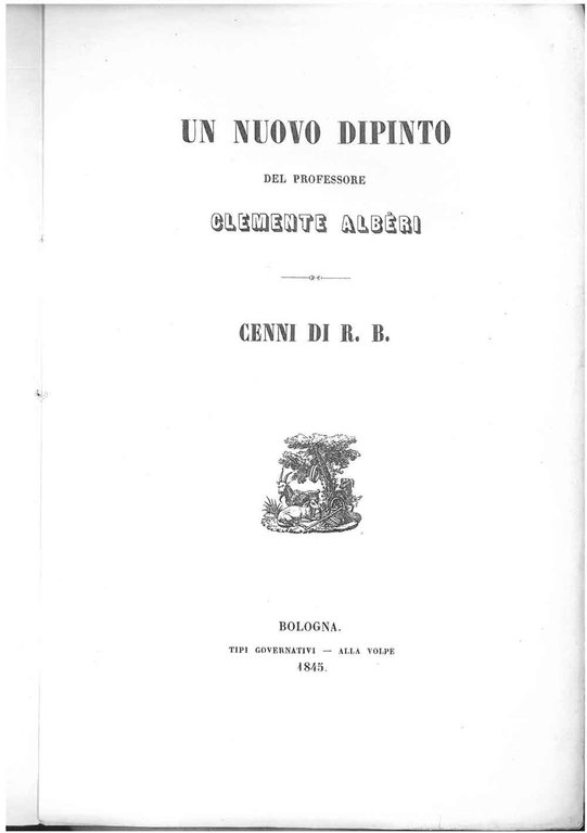 Di un nuovo dipinto del professore Clemente Alberi. Cenni di …