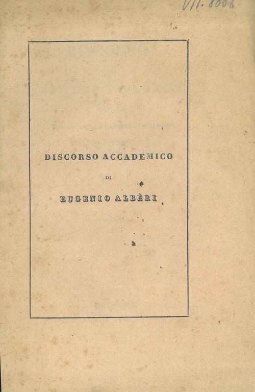 Discorso di Eugenio Alberi letto alla pontificia accedemia di belle …